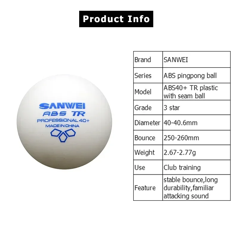 Bola Tenis Meja SANWEI-ABS TR  - Table Tennis Olympics ulasan dan harga