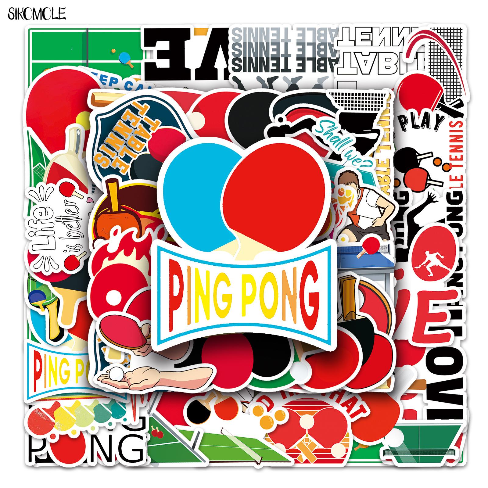 10/30/50 Buah Stiker Bola Ping - Table Tennis Olympics ulasan dan harga