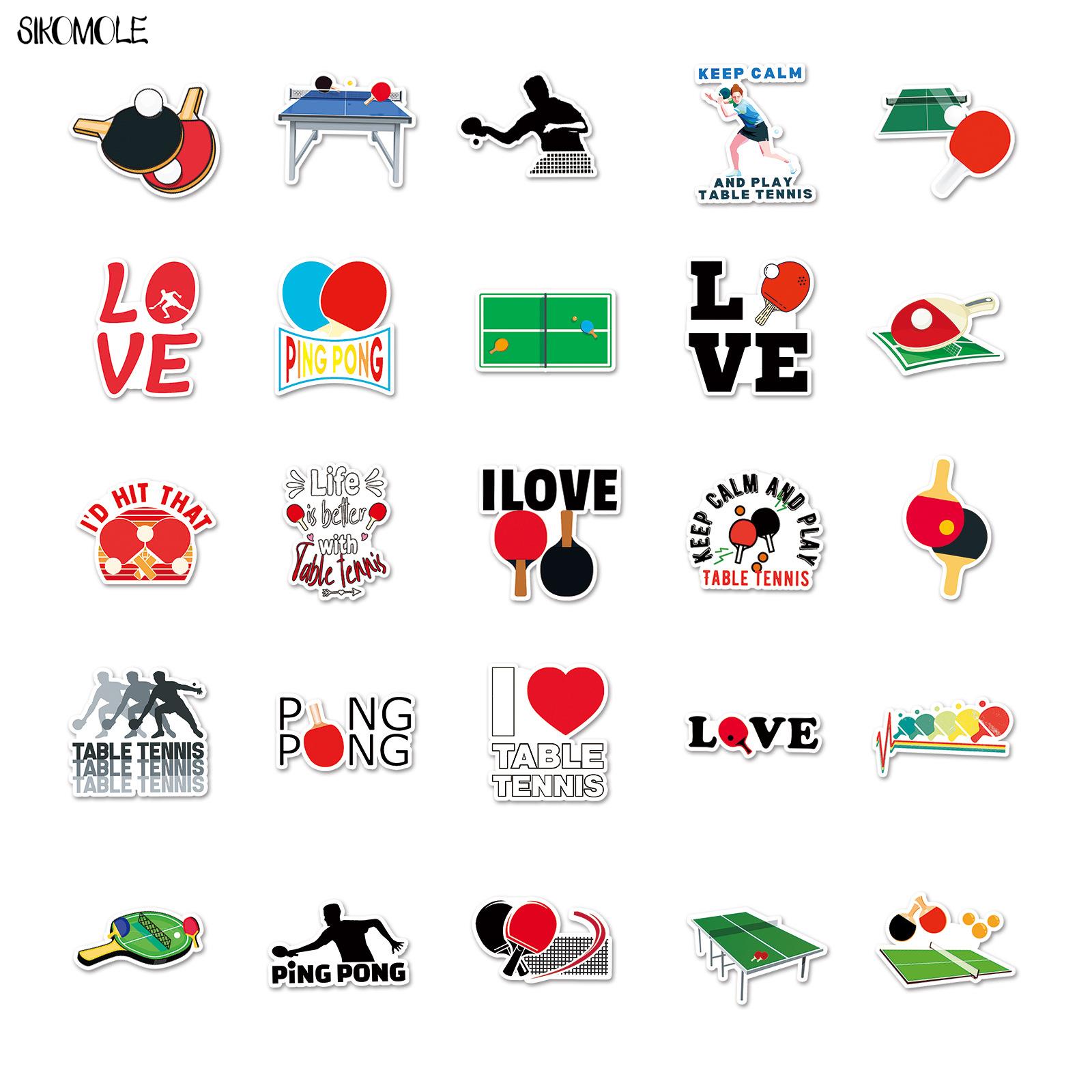 10/30/50 Buah Stiker Bola Ping - Table Tennis Olympics ulasan dan harga