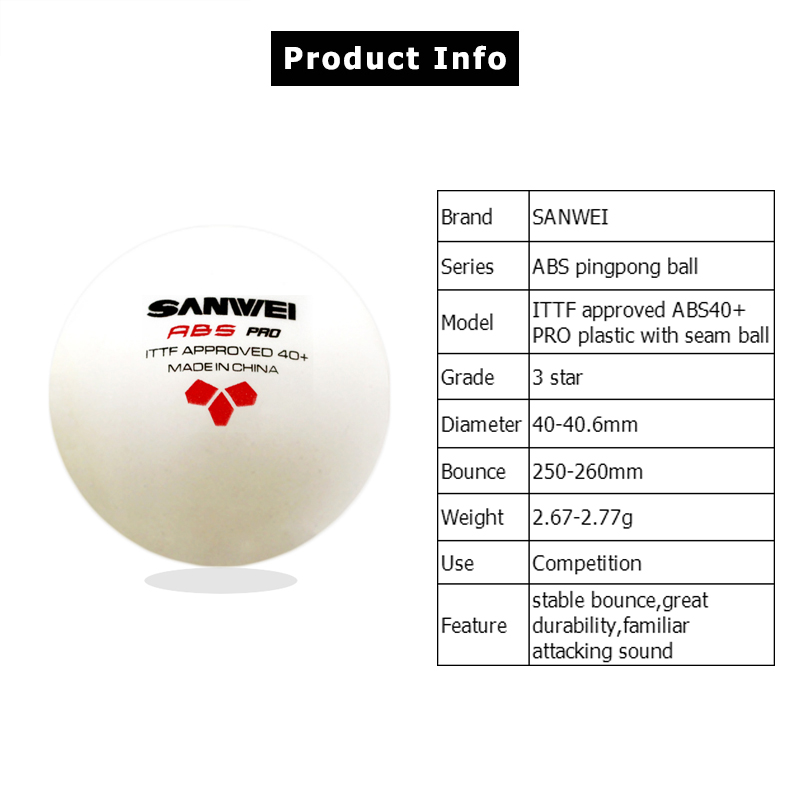 SANWEI ABS PRO bola tenis meja - Table Tennis Olympics ulasan dan harga