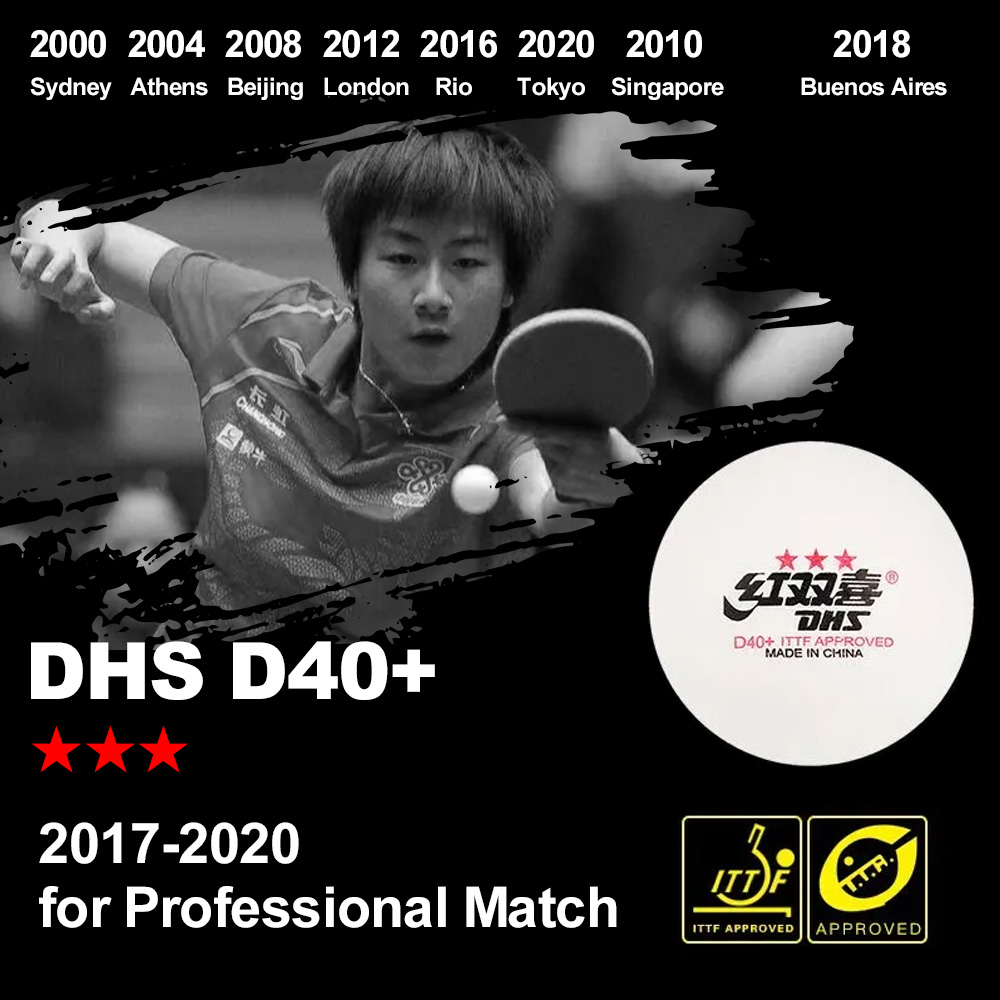 DHS D40 + DJ40 + bola Ping Pon - Table Tennis Olympics ulasan dan harga